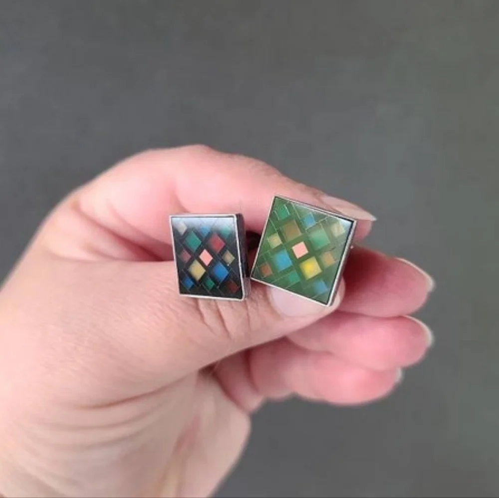 GFMW Geometric Sterling Cufflinks